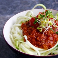 COURGETTE SPAGHETTI MET BOLOGNESE SAUS