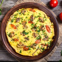 OMELET WITH HERBS &amp; MUSHROOMS